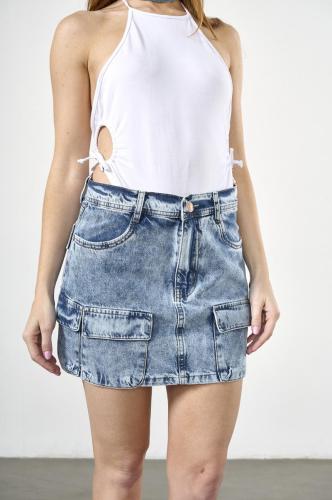POLLERA CARGO DOBLE BOLSILLO RIGIDO