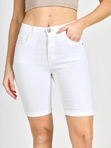 BERMUDA BLANCA CLASICA ELASTIZADA