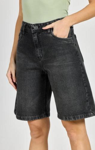 BERMUDA BAGGY NEGRO HUMO CLASICO RIGIDO