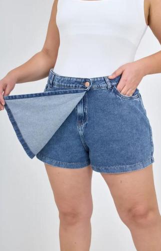 SHORT POLLERA STONE CON RUEDO RÍGIDO