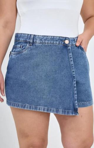 SHORT POLLERA STONE CON RUEDO RÍGIDO