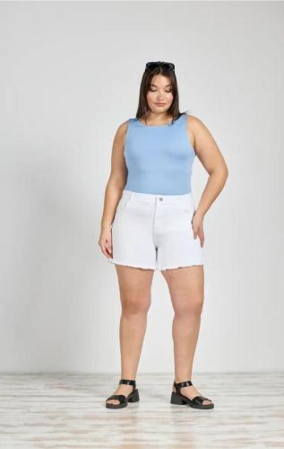  SHORT BLANCO DEFLECADO ELASTIZADO
