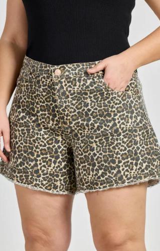 SHORT ANIMAL PRINT DEFLECADO RÍGIDO