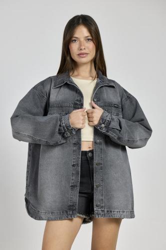  CAMISACO OVERSIZE GRIS RÍGIDO