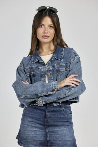 CAMPERA CROP STONE STRASS RÍGIDO