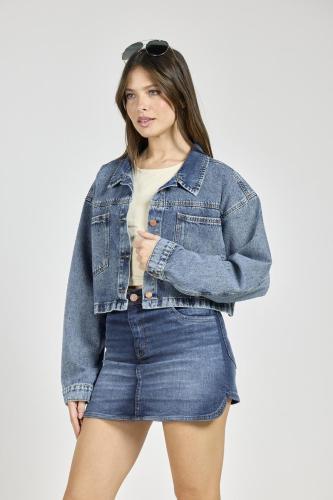 CAMPERA CROP STONE STRASS RÍGIDO