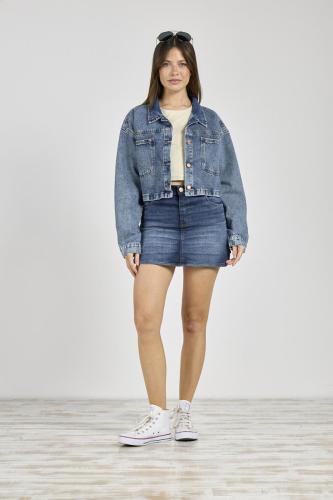 CAMPERA CROP STONE STRASS RÍGIDO