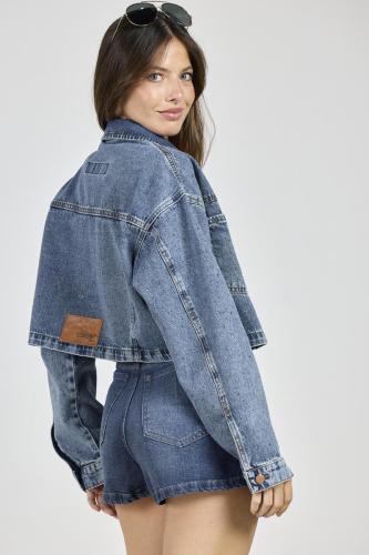 CAMPERA CROP STONE STRASS RÍGIDO