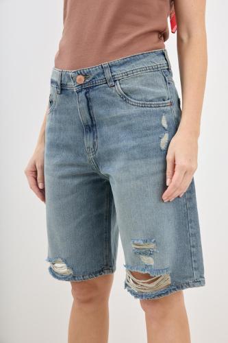 BERMUDA MAXI BAGGY MATIZADO CON ROTURA RÍGIDO