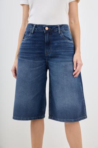 BERMUDA MAXI BAGGY AZUL CLÁSICO RÍGIDO