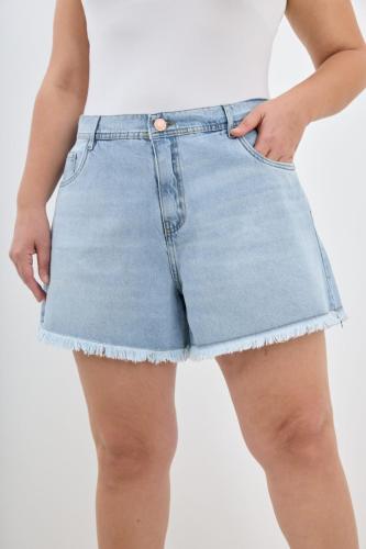  SHORT CELESTE DEFLECADO RÍGIDO
