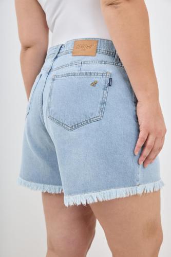  SHORT CELESTE DEFLECADO RÍGIDO