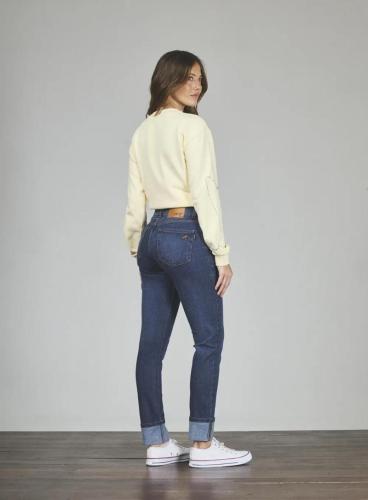 AZUL CLÁSICO BRILLO EN BOTA DOBLES ELASTIZADO