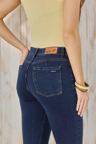 Cenitho azul hilo camel, elastizado