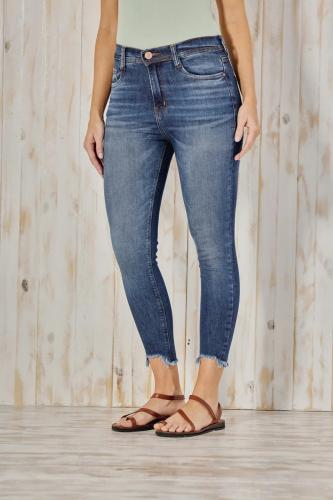 AZUL CLASICO BOTA DESIGUAL CON FLECO SUPER ELASTIZADO