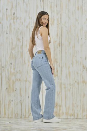  RECTO CELESTE RAYADO ELASTIZADO