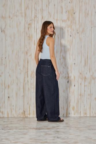 Cenitho baggy, azul c/cintura elastico. rígido