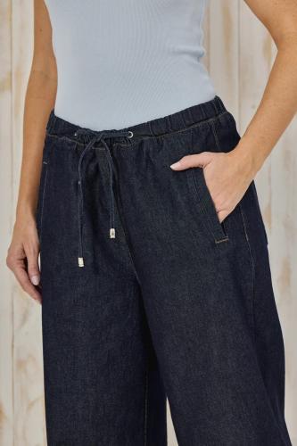 Cenitho baggy, azul c/cintura elastico. rígido