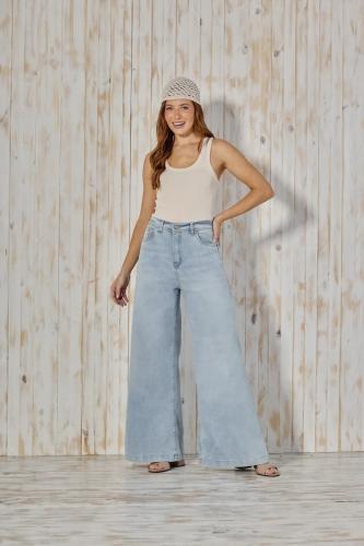 BAGGY CELESTE CLÁSICO ELASTIZADO
