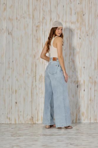 BAGGY CELESTE CLÁSICO ELASTIZADO