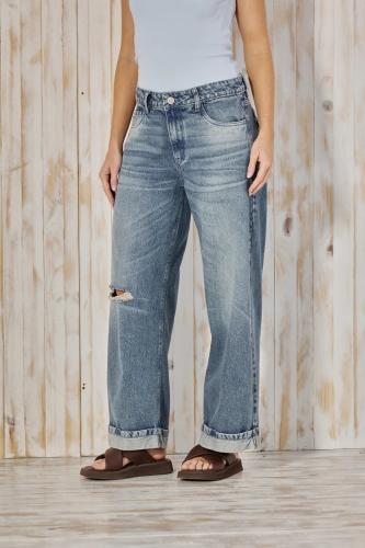 BAGGY STONE CINTURA REGULABLE CON ROTURA Y BOTA DOBLES RIGIDO