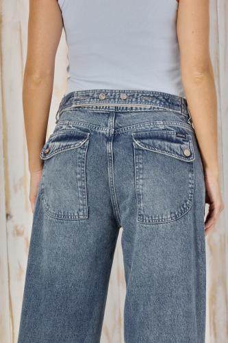 BAGGY STONE CINTURA REGULABLE CON ROTURA Y BOTA DOBLES RIGIDO