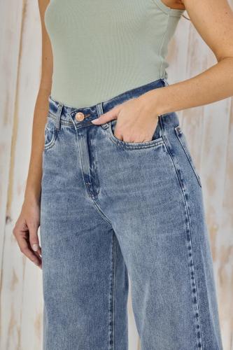 WIDE LEG CROP STONE BOTA DESCOCIDA RIGIDA