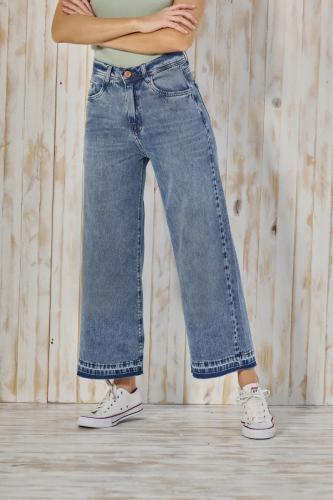 WIDE LEG CROP STONE BOTA DESCOCIDA RIGIDA