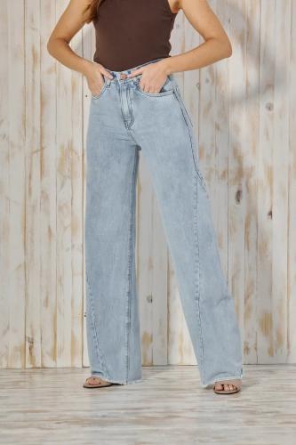 LIQUIDACION WIDE LEG CELESTE RIGIDO CENITHO
