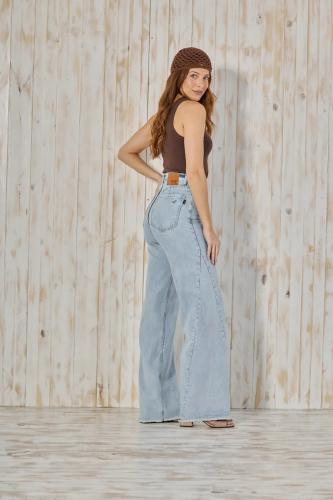 LIQUIDACION WIDE LEG CELESTE RIGIDO CENITHO