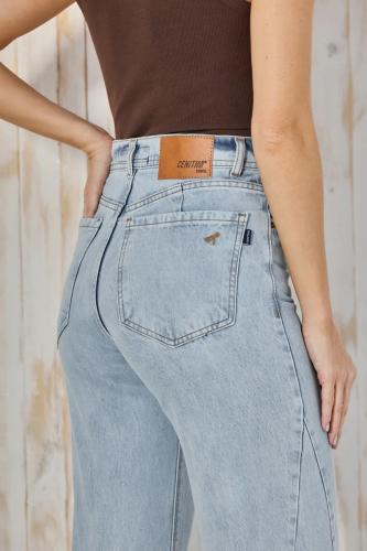 LIQUIDACION WIDE LEG CELESTE RIGIDO CENITHO