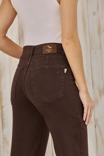  WIDE LEG CLÁSICO CHOCOLATE ELASTIZADO