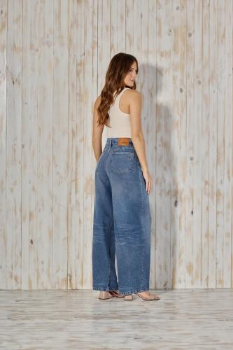 WIDE LEG STONE CON CINTURA DOBLADA RIGIDO