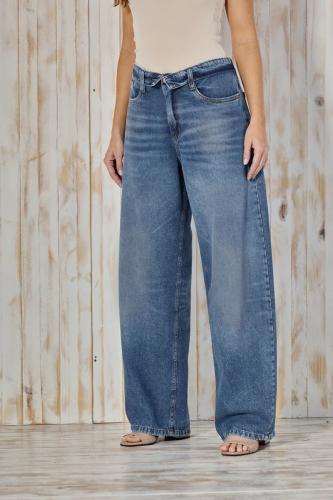 WIDE LEG STONE CON CINTURA DOBLADA RIGIDO