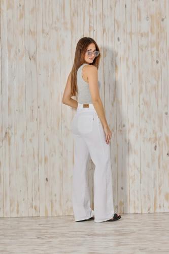 WIDE LEG BLANCO CON BRILLO ELASTIZADO