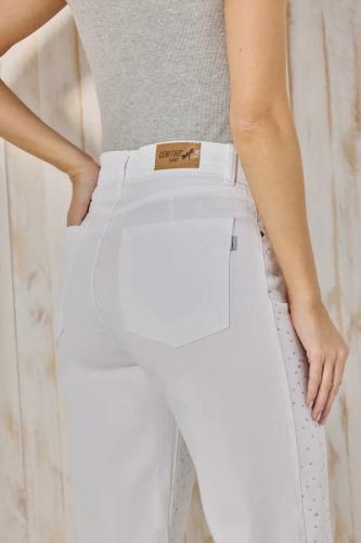 WIDE LEG BLANCO CON BRILLO ELASTIZADO
