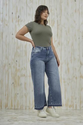 WIDE LEG CROP STONE BOTA DESCOCIDA RÍGIDO