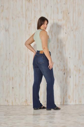 TM SEMI OXFORD AZUL CON RUEDO ELASTIZADO