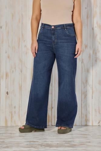 WIDE LEG AZUL CLASICO ELASTIZADO