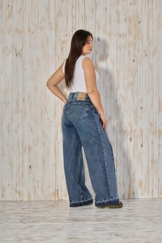  BAGGY STONE CON RECORTE COMBINADO Y BOTA DESCOCIDA RIGIDO