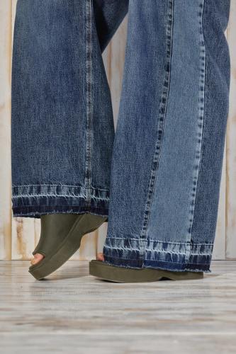  BAGGY STONE CON RECORTE COMBINADO Y BOTA DESCOCIDA RIGIDO
