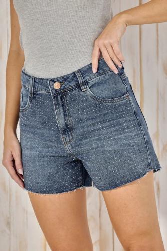 SHORT STONE CON BRILLO LINEAL RÍGIDO