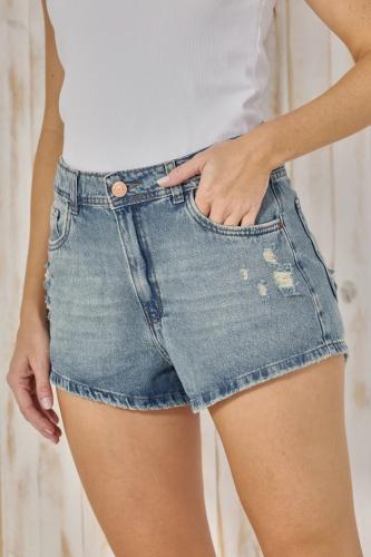 SHORT MATIZADO CON MICRO ROTURA RÍGIDO