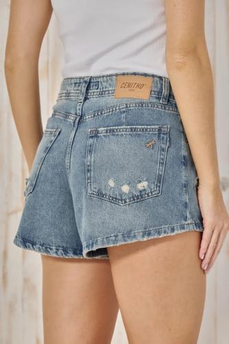SHORT MATIZADO CON MICRO ROTURA RÍGIDO