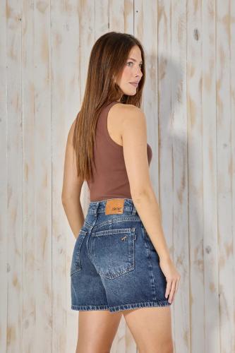 SHORT BAGGY AZUL RÍGIDO