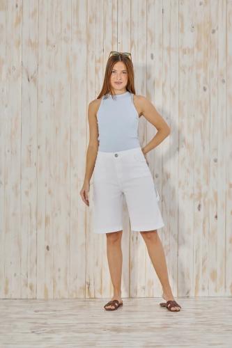 BERMUDA BAGGY BLANCA CARPENTER ELASTIZADO