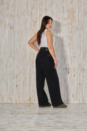 WIDE LEG NEGRO CLASICO ELASTIZADO