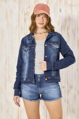 CAMPERA CLÁSICO AZUL ELAST