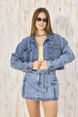 CAMPERA CROP OVERSIZE STONE RÍGIDO