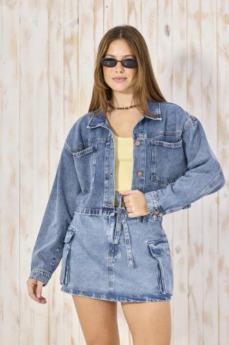 CAMPERA CROP OVERSIZE STONE RÍGIDO